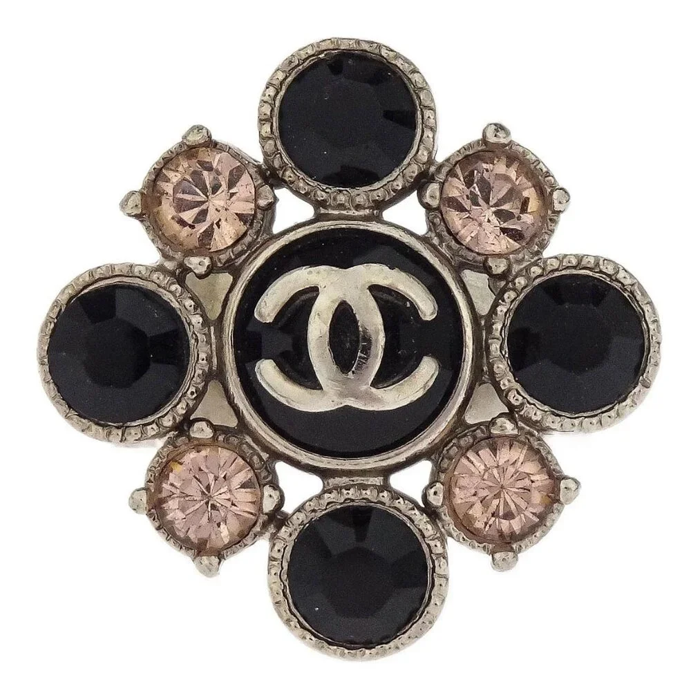 Chanel CC Ring Rhinestone Silver #53 08C 135353 - Picture 5 of 8